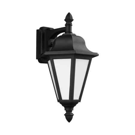 Generation Lighting Brentwood 18" Tall Outdoor Wall Sconce with Frosted Glass Black