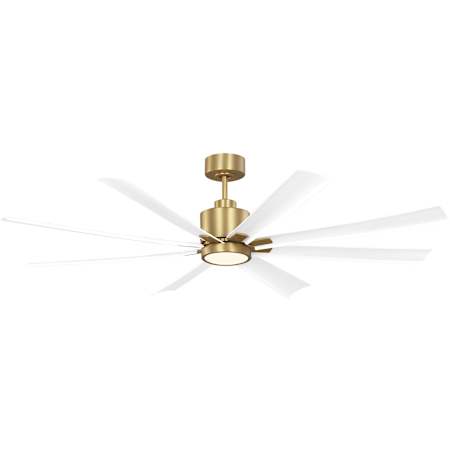 Generation Lighting Flera Smart 65" 8 Blade Indoor LED Ceiling Fan Burnished Brass