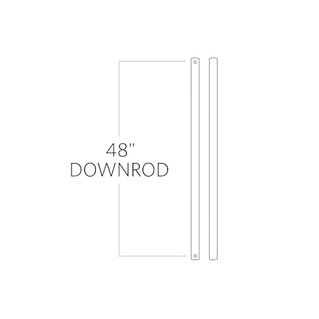 Generation Lighting Universal Downrod 48" Ceiling Fan Downrod for 13' Ceilings Satin Nickel