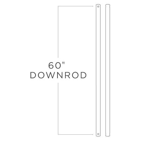 Generation Lighting Universal Downrod 60" Ceiling Fan Downrod for 14' Ceilings Polished Nickel