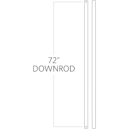 Generation Lighting Universal Downrod 72" Ceiling Fan Downrod for 15' Ceilings Matte Black