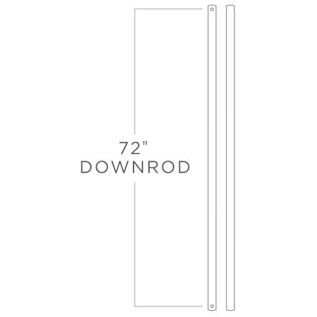 Generation Lighting Universal Downrod 72" Ceiling Fan Downrod for 15' Ceilings Chrome