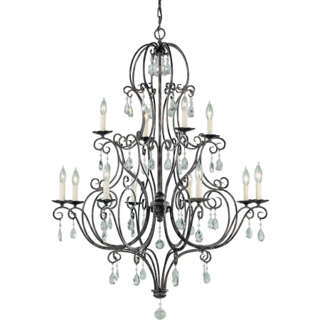 Generation Lighting Chateau 12 Light 36" Wide Crystal Candle Style Chandelier Mocha Bronze