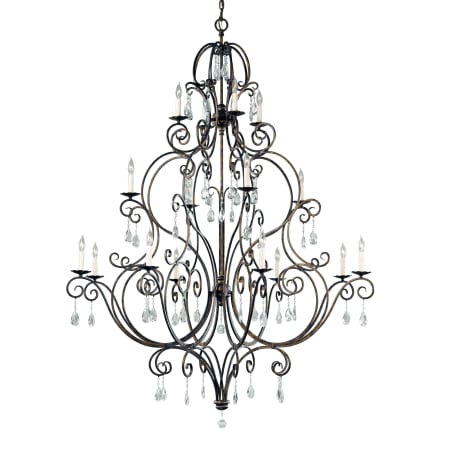 Generation Lighting Chateau 16 Light 54" Wide Crystal Candle Style Chandelier Mocha Bronze