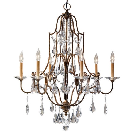 Generation Lighting Valentina 6 Light 29" Wide Crystal Candle Style Chandelier Oxidized Bronze