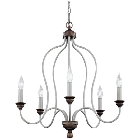 Generation Lighting Hartsville 5 Light Chandelier Chalk Washed / Beachwood