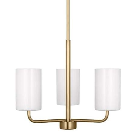 Generation Lighting Rhett 3 Light 18" Wide LED Chandelier Satin Bronze