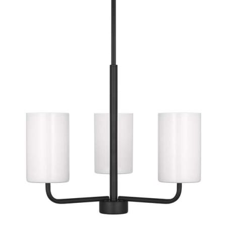 Generation Lighting Rhett 3 Light 18" Wide Chandelier Midnight Black