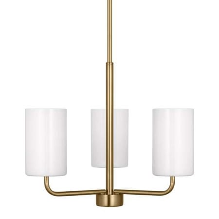 Generation Lighting Rhett 3 Light 18" Wide Chandelier Satin Bronze