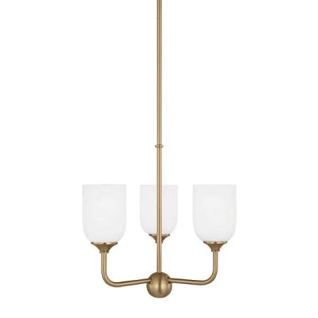 Generation Lighting Emile 3 Light 16" Wide Chandelier Satin Bronze