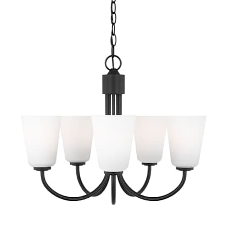 Generation Lighting Miles 5 Light 21" Wide Chandelier Midnight Black
