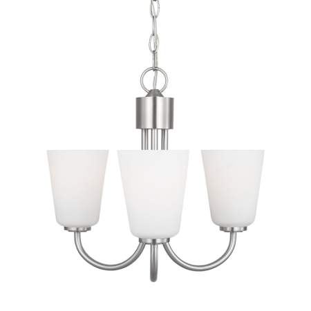Generation Lighting Miles 3 Light 22" Wide Chandelier Brushed Nickel