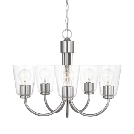Generation Lighting Miles 5 Light 21" Wide Chandelier Brushed Nickel