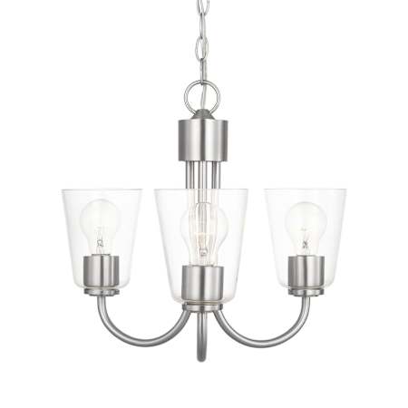 Generation Lighting Miles 3 Light 22" Wide Chandelier Brushed Nickel