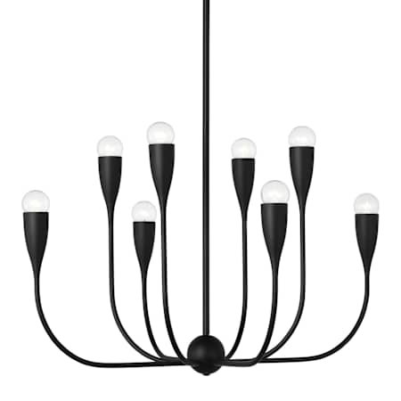 Generation Lighting Maya 8 Light 27" Wide Candle Style Chandelier Midnight Black