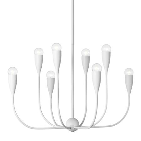 Generation Lighting Maya 8 Light 27" Wide Candle Style Chandelier Matte White