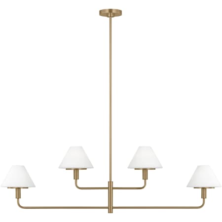 Generation Lighting Mendota 4 Light 50" Wide Chandelier Satin Brass