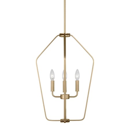 Generation Lighting Kennan 4 Light 16" Wide Candle Style Chandelier Satin Brass