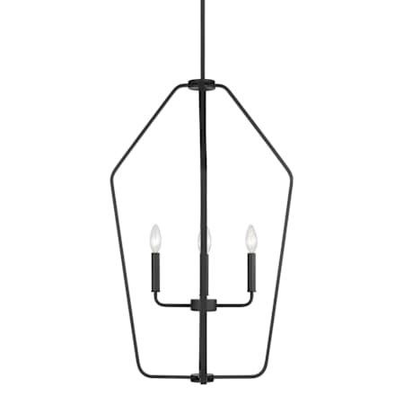 Generation Lighting Kennan 4 Light 19" Wide Candle Style Chandelier Midnight Black