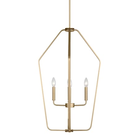 Generation Lighting Kennan 4 Light 19" Wide Candle Style Chandelier Satin Brass