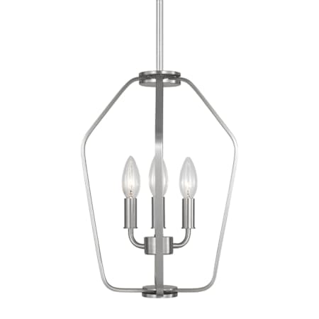 Generation Lighting Kennan 3 Light 11" Wide Candle Style Chandelier Brushed Nickel