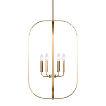 Generation Lighting Loretto 6 Light 19" Wide Candle Style Chandelier Satin Brass