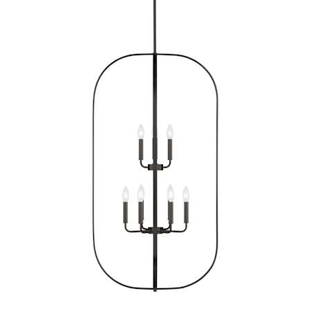 Generation Lighting Loretto 9 Light 24" Wide Candle Style Chandelier Midnight Black