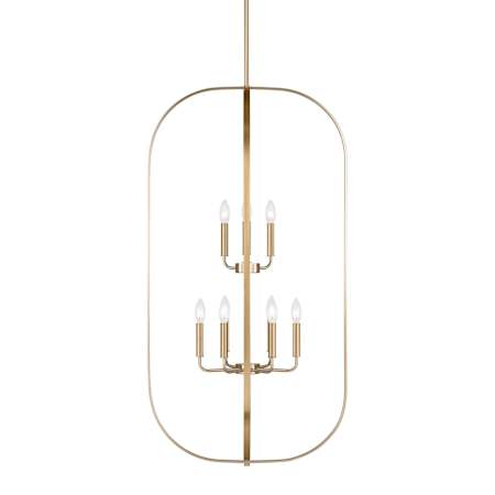 Generation Lighting Loretto 9 Light 24" Wide Candle Style Chandelier Satin Brass