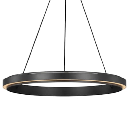 Generation Lighting Aro 24" Wide Ring Chandelier Midnight Black