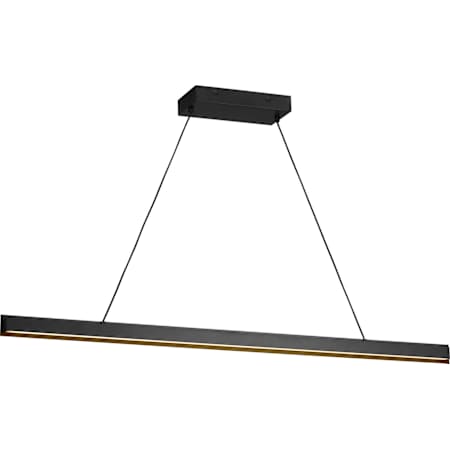 Generation Lighting Aro 48" Wide Linear Chandelier Midnight Black