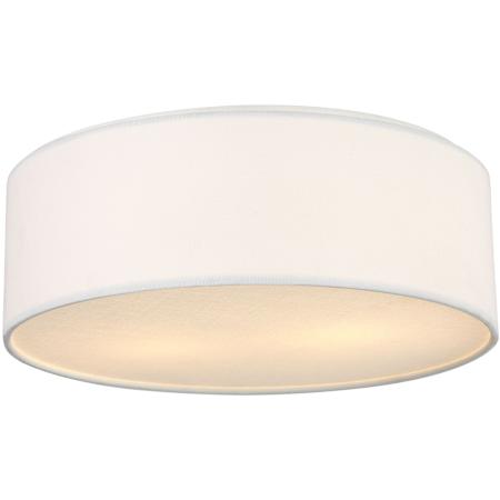 Generation Lighting Larson 3 Light 24" Wide Flush Mount Drum Ceiling Fixture Matte White