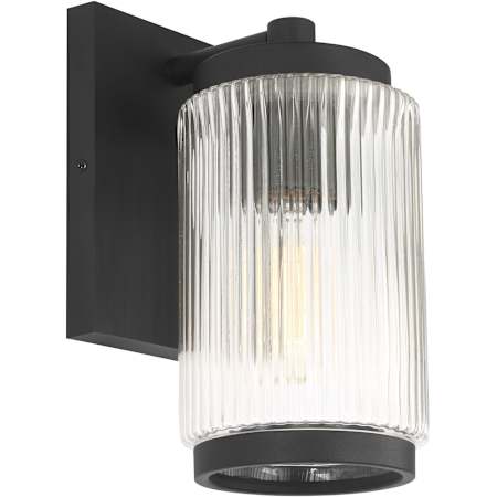 Generation Lighting Ronde 10" Tall Outdoor Wall Sconce Textured Black