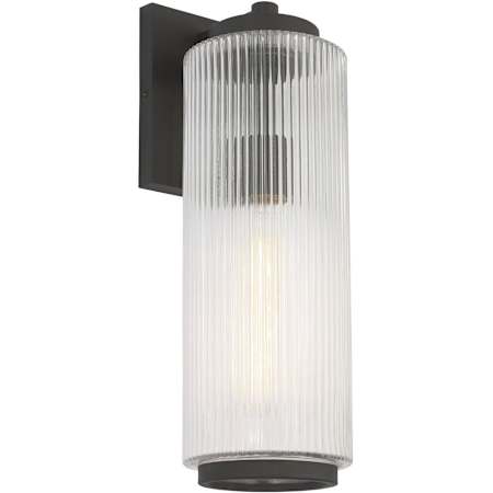 Generation Lighting Ronde 18" Tall Outdoor Wall Sconce Textured Black
