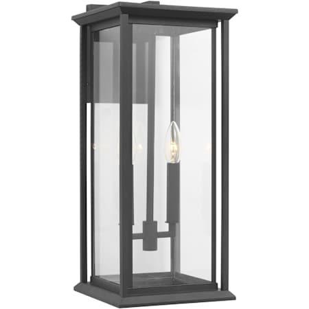 Generation Lighting Audley 2 Light 20" Tall Outdoor Wall Sconce Textured Black