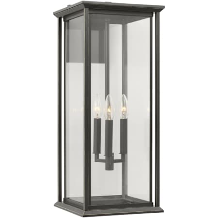 Generation Lighting Audley 3 Light 24" Tall Outdoor Wall Sconce Antique Bronze