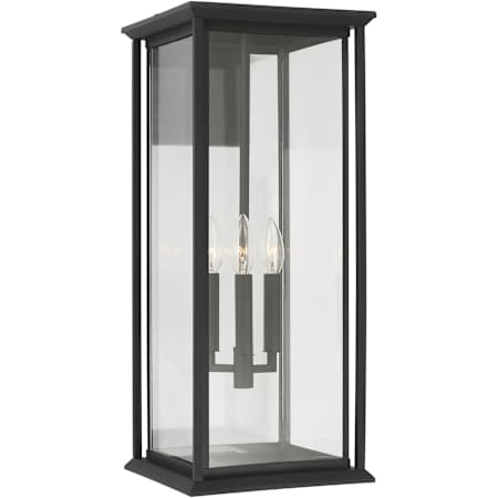 Generation Lighting Audley 3 Light 24" Tall Outdoor Wall Sconce Textured Black