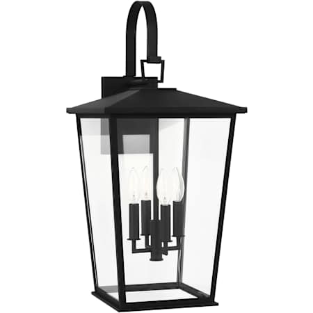Generation Lighting Linton 4 Light 26" Tall Outdoor Wall Sconce Textured Black