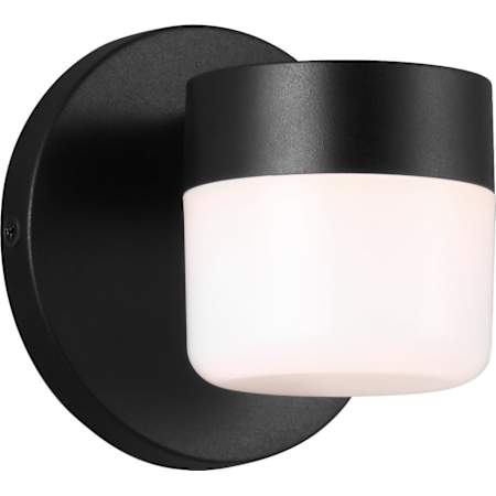 Generation Lighting Kinwood 5" Tall Outdoor Wall Sconce Textured Black