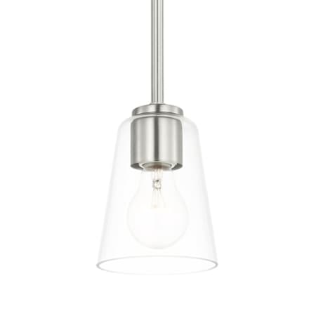 Generation Lighting Miles 5" Wide Mini Pendant Brushed Nickel