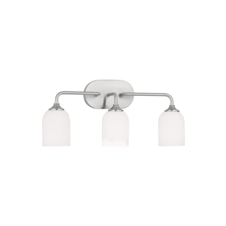 Generation Lighting Emile 3 Light 22" Wide LED Vanity Light Brushed Steel