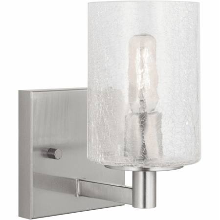 Generation Lighting Parker 8" Tall Bathroom Sconce Brushed Steel