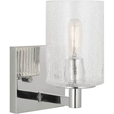 Generation Lighting Parker 8" Tall Bathroom Sconce Chrome