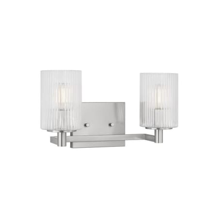 Generation Lighting Lando 2 Light 15" Wide Vanity Light Brushed Steel