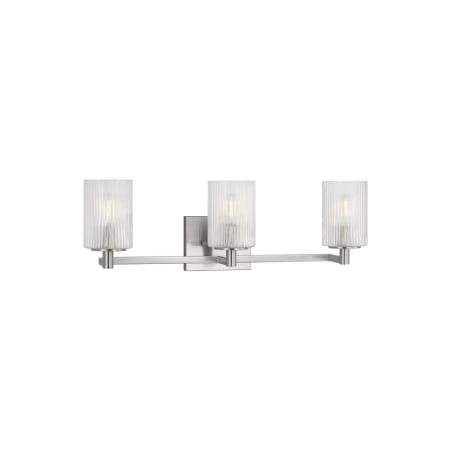 Generation Lighting Lando 3 Light 25" Wide Vanity Light Brushed Steel