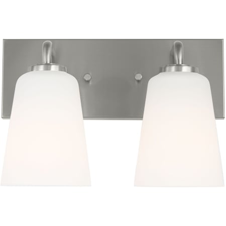 Generation Lighting Miles 2 Light 12" Wide Vanity Light Brushed Nickel