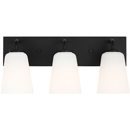 Generation Lighting Miles 3 Light 18" Wide Vanity Light Midnight Black