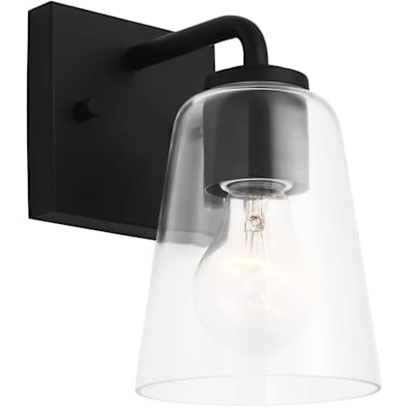 Generation Lighting Miles 8" Tall Bathroom Sconce Midnight Black