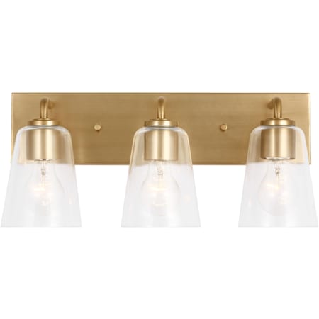 Generation Lighting Miles 3 Light 18" Wide Vanity Light Satin Brass