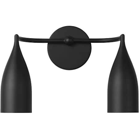 Generation Lighting Maya 2 Light 15" Wide Vanity Light Midnight Black