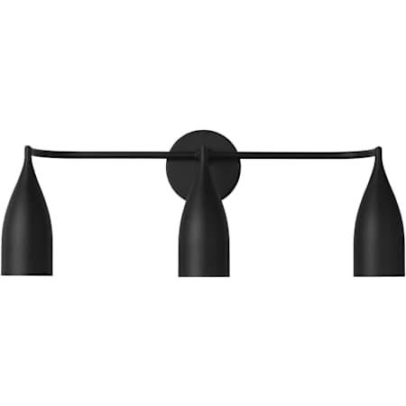 Generation Lighting Maya 3 Light 26" Wide Vanity Light Midnight Black